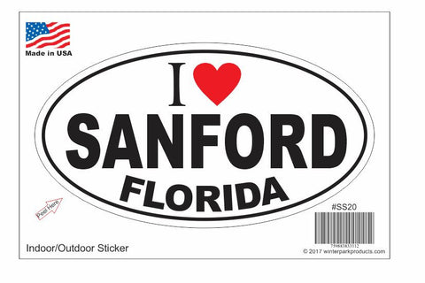 Sanford Florida Oval Bumper Sticker SS20