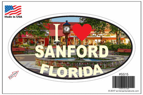 Sanford Florida Oval Bumper Sticker SS15