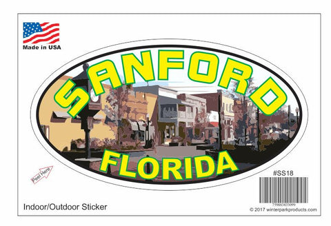 Sanford Florida Oval Bumper Sticker SS18