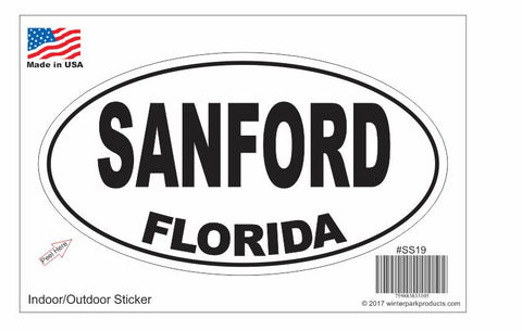 Sanford Florida Oval Bumper Sticker SS19