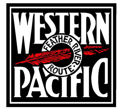 Western Pacific Railroad Sticker / Decal R4622 Railway Train