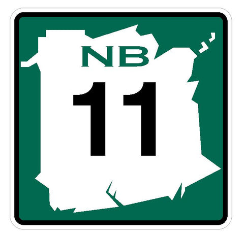 New Brunswick Route 11 Sticker Decal R4757 Canada Highway Route Sign Canadian