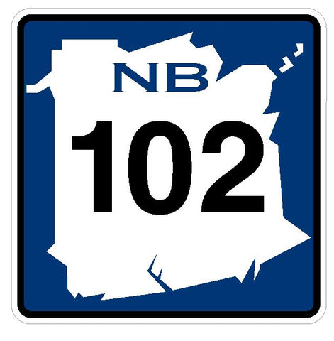 New Brunswick Route 102 Sticker Decal R4763 Canada Highway Route Sign Canadian