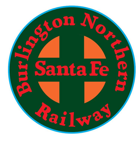 Burlington Northern Santa Fe Sticker Decal R6039 Green Railway Railroad Sign
