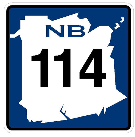 New Brunswick Route 114 Sticker Decal R4775 Canada Highway Route Sign Canadian