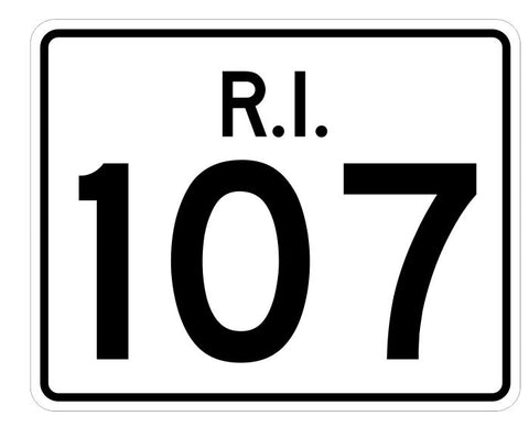 Rhode Island State Road 107 Sticker R4242 Highway Sign Road Sign Decal