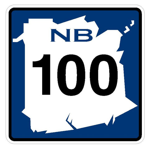 New Brunswick Route 100 Sticker Decal R4761 Canada Highway Route Sign Canadian