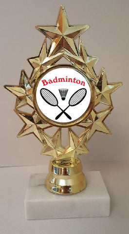 Badminton Trophy 7" Tall  AS LOW AS $3.99 each FREE SHIPPING T04N6