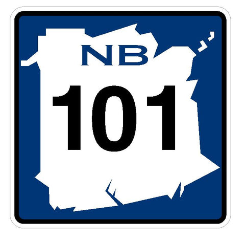 New Brunswick Route 101 Sticker Decal R4762 Canada Highway Route Sign Canadian