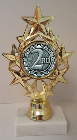 2nd Place Trophy 7" Tall  AS LOW AS $3.99 each FREE SHIPPING T04N14