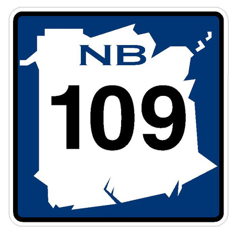 New Brunswick Route 109 Sticker Decal R4770 Canada Highway Route Sign Canadian