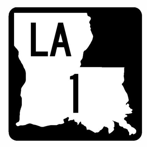 Louisiana Route 1 Sticker Decal R1110 Highway Sign - Winter Park Products