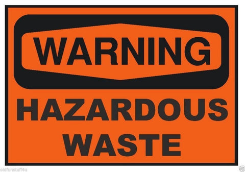 Warning Hazardous Waste OSHA Business Safety Sign Decal Sticker Label D294 - Winter Park Products