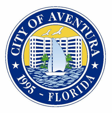 Seal of Aventura Florida Sticker / Decal R639 - Winter Park Products