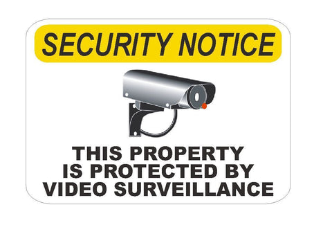 Notice Video Surveillance Sticker D327 - Winter Park Products