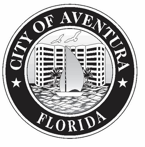 Seal of Aventura Florida Sticker / Decal R650 - Winter Park Products