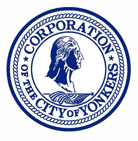 Seal of  Yonkers New York Sticker / Decal R701 - Winter Park Products