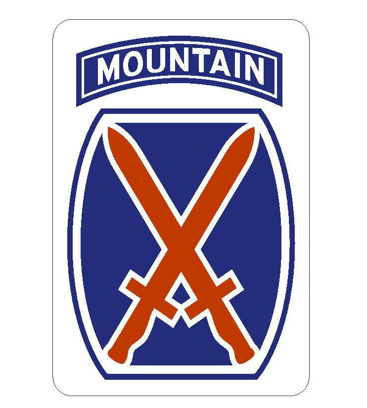 10th Mountain Sticker R438 - Winter Park Products