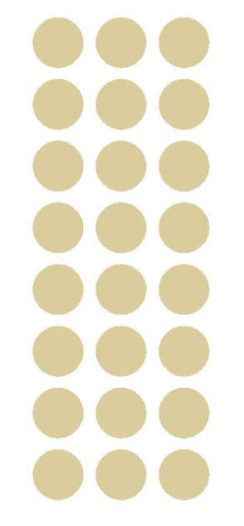 1" Beige Tan Round Vinyl Color Code Inventory Label Dot Stickers - Winter Park Products