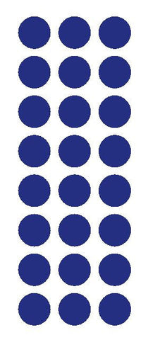 1" Dark Blue Round Vinyl Color Code Inventory Label Dot Stickers - Winter Park Products