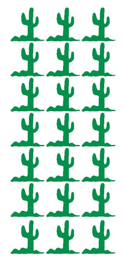 1-1/4" Green Cactus Stickers Western Desert Envelope Seals School arts Crafts - Winter Park Products