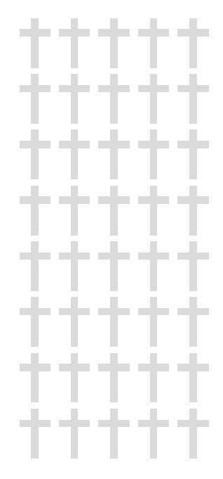 1" Lt Gray Cross Stickers Envelope Seals Religious Church School arts Crafts - Winter Park Products