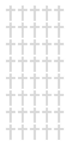 1" Lt Gray Cross Stickers Envelope Seals Religious Church School arts Crafts - Winter Park Products