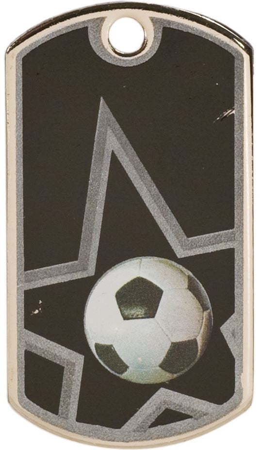 Soccer Dog Tag Award Trophy Team Sports W/Free Bead Chain FREE SHIPPING DT107 - Winter Park Products