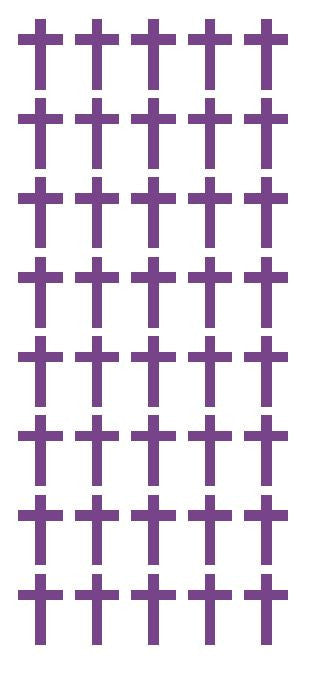 1" Lavender Cross Stickers Envelope Seals Religious Church School arts Crafts - Winter Park Products