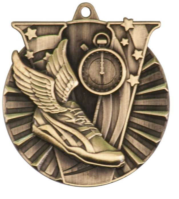 Track Runner Medals Award Trophy Team Sports W/FREE Lanyard FREE SHIPPING VM109 - Winter Park Products