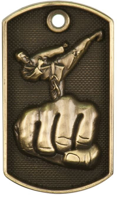 Karate Dog Tag Award Trophy Team Sports W/Free Bead Chain FREE SHIPPING DT207 - Winter Park Products