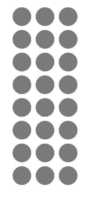 1" Dark Gray Grey Round Vinyl Color Code Inventory Label Dot Stickers - Winter Park Products