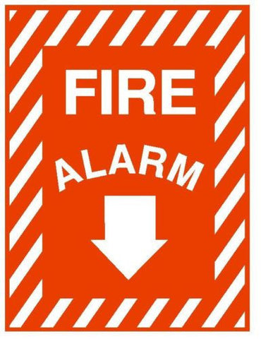 Fire Alarm Arrow Sticker OSHA Work Safety Business Sign Decal Label Sticker D246 - Winter Park Products