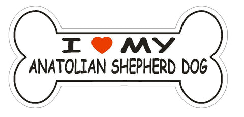 Love My Anatolian Shepherd Dog Bumper Sticker or Helmet Sticker D2574 Dog Decal - Winter Park Products