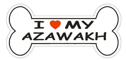 Love My Azawakh Bumper Sticker or Helmet Sticker D2428 Dog Bone Pet Lover - Winter Park Products