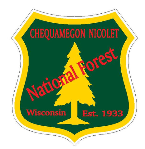 Chequamegon Nicolet National Forest Sticker R3211 Wisconsin