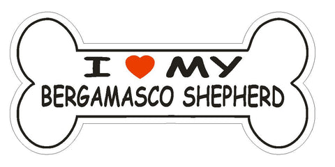 Love My Bergamasco Shepherd Bumper Sticker or Helmet Sticker D2587 Dog Decal - Winter Park Products