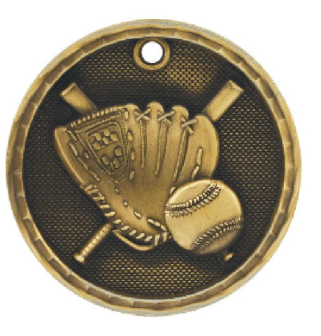 Baseball Medal Award Trophy Team Sports W/Free Lanyard FREE SHIPPING 3D201 - Winter Park Products