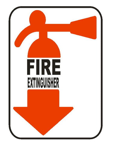 Fire Extinguisher Sticker Safety Decal Label D857 - Winter Park Products