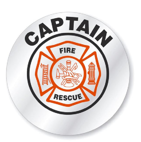 Captain Fire Rescue Hard Hat Decal Hard Hat Sticker Helmet Safety Label H179 - Winter Park Products