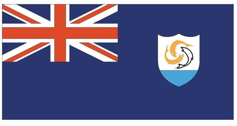 ANGUILLA Flag Vinyl International Flag DECAL Sticker MADE IN USA F26 - Winter Park Products
