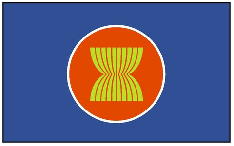 ASEAN Flag Vinyl International Flag DECAL Sticker MADE IN USA F36 - Winter Park Products