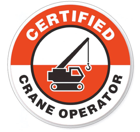 Certified Crane Operator Hard Hat Decal Helmet Sticker Safety Label H2 - Winter Park Products