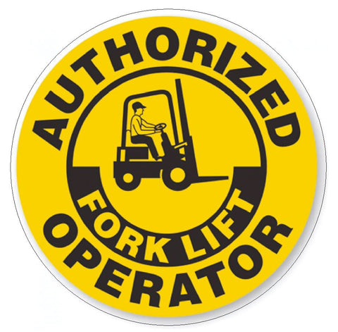 Authorized Forklift Operator Hard Hat Decal Hard Hat Sticker Helmet Safety H7 - Winter Park Products
