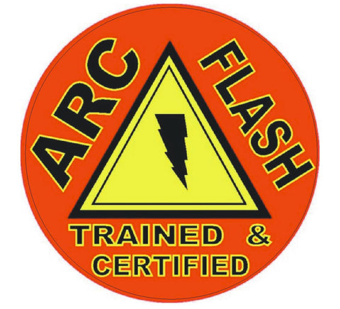 Arc Flash Trained & Certified Hard Hat Decal Hardhat Sticker Helmet Safety H84 - Winter Park Products