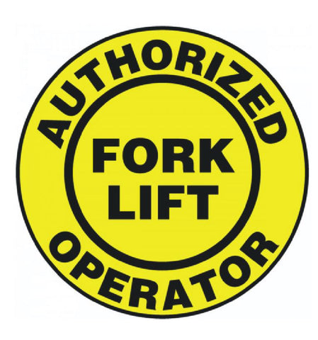 Authorized Fork Lift Operator Hard Hat Decal Hardhat Sticker Helmet Label H149 - Winter Park Products