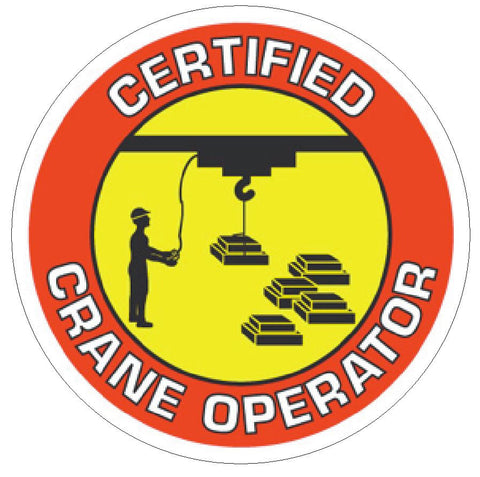 Certified Crane Operator Hard Hat Decal Hard Hat Sticker Helmet Safety Label H43 - Winter Park Products