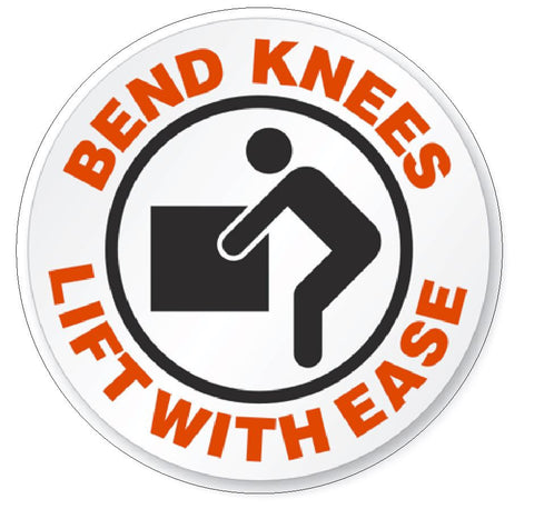 Bend Knees Lift With Ease Hard Hat Decal Hardhat Sticker Helmet Safety H74 - Winter Park Products
