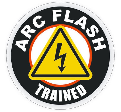 Arc Flash Trained Hard Hat Decal Hard Hat Sticker Helmet Safety Label H14 - Winter Park Products