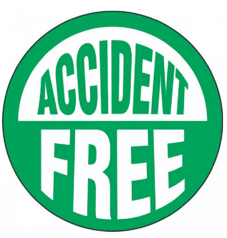 Accident Free Hard Hat Decal Hardhat Sticker Helmet Label H150 - Winter Park Products